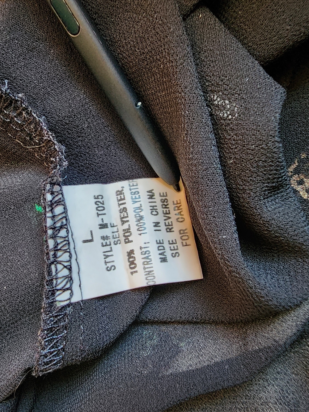Black Sequin Geometric Spaghetti-Strap Tank Top - Picture 3 of 5